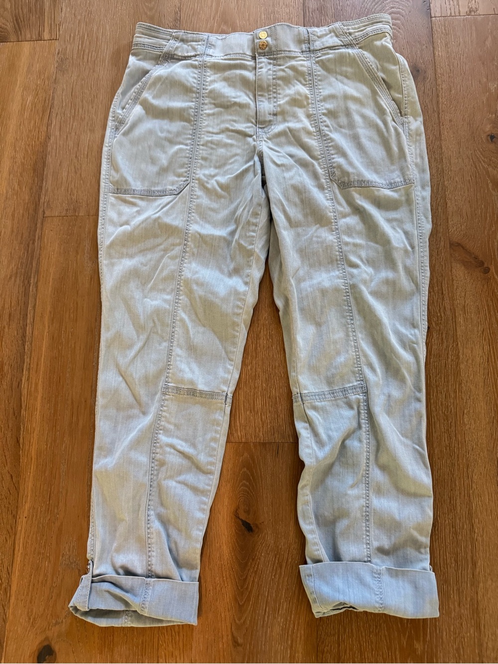 White House Black Market Pret-A-Pedi Mid-Rise Straight Crop Pants Size 10